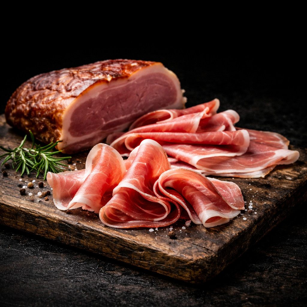 Schinken und Pasteten für kalte Platten, Vorspeisen und Gäste